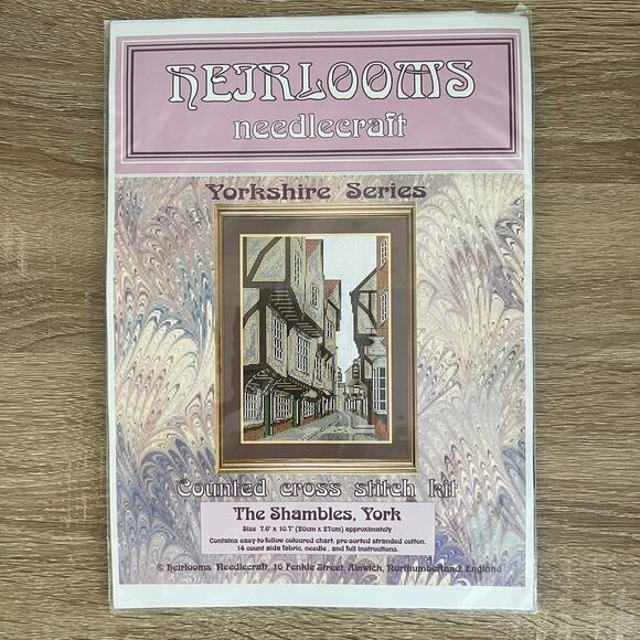 Heirlooms Needlecraft Yorkshire Series The Shambles, York Cross Stitch Kit - Picture 1 of 2